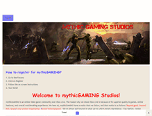 Tablet Screenshot of mythicgamingstudios.weebly.com