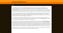 Desktop Screenshot of handymanmaintenance.weebly.com