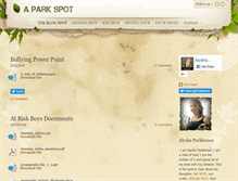 Tablet Screenshot of aparkspot.weebly.com