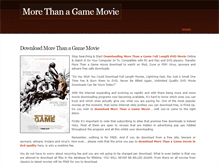 Tablet Screenshot of download-morethanagame-movie.weebly.com