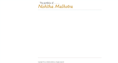 Desktop Screenshot of nishthamalhotraportfolio.weebly.com
