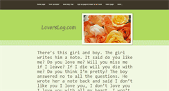 Desktop Screenshot of loverslog.weebly.com