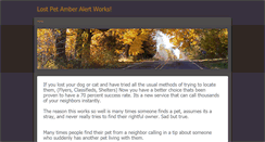 Desktop Screenshot of lostpetamberalert.weebly.com