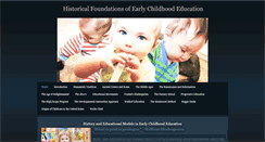 Desktop Screenshot of earlychildhoodhistory.weebly.com