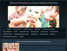 Tablet Screenshot of earlychildhoodhistory.weebly.com