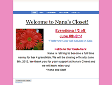 Tablet Screenshot of nanascloset.weebly.com