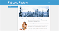 Desktop Screenshot of fatlossfactorreviews.weebly.com