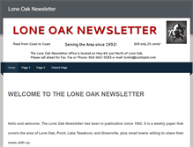 Tablet Screenshot of loneoaknewsletter.weebly.com